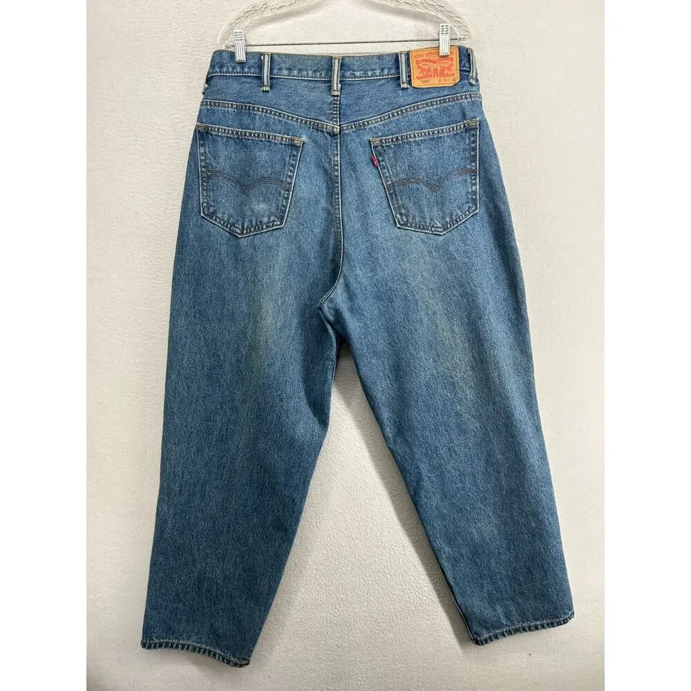 LEVIS 560 Jeans Mens 38x30 Loose Fit Baggy Tapered Leg Denim Comfort Cotton Blue